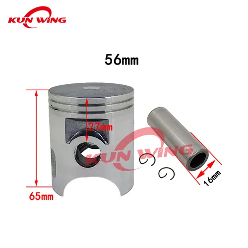 Imagen 2 del producto Kit de anillo de pistón para Yamaha DT125 DT 100, piezas de motor de motocicleta, STD ~ + 56,25, 56mm, 56,50mm, 56,75mm, 125mm, 57mm