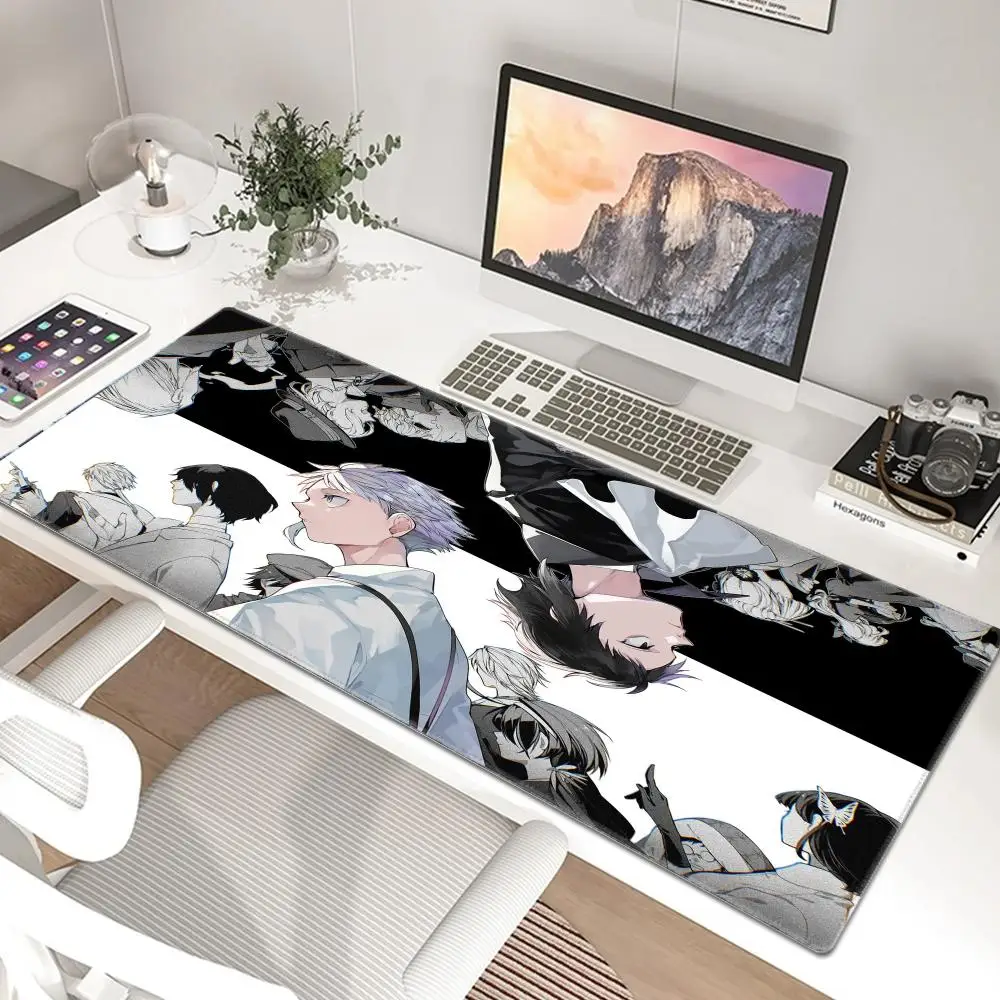 Bungo Stray Dogs dazai osamu Mousepad Printing Computer Gamers Locking Edge Non-slip Mouse Pad XXL90x40cm Keyboard PC Desk Pad
