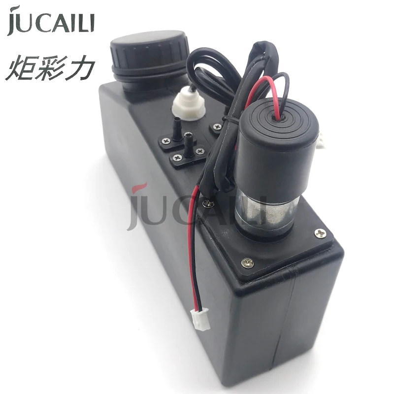 JCL 500mL UV Ink Tank Cartridge with Stirring Motor and Level Sensor Mute White Inks Sub Tank Bulk 0.5L with Silencer