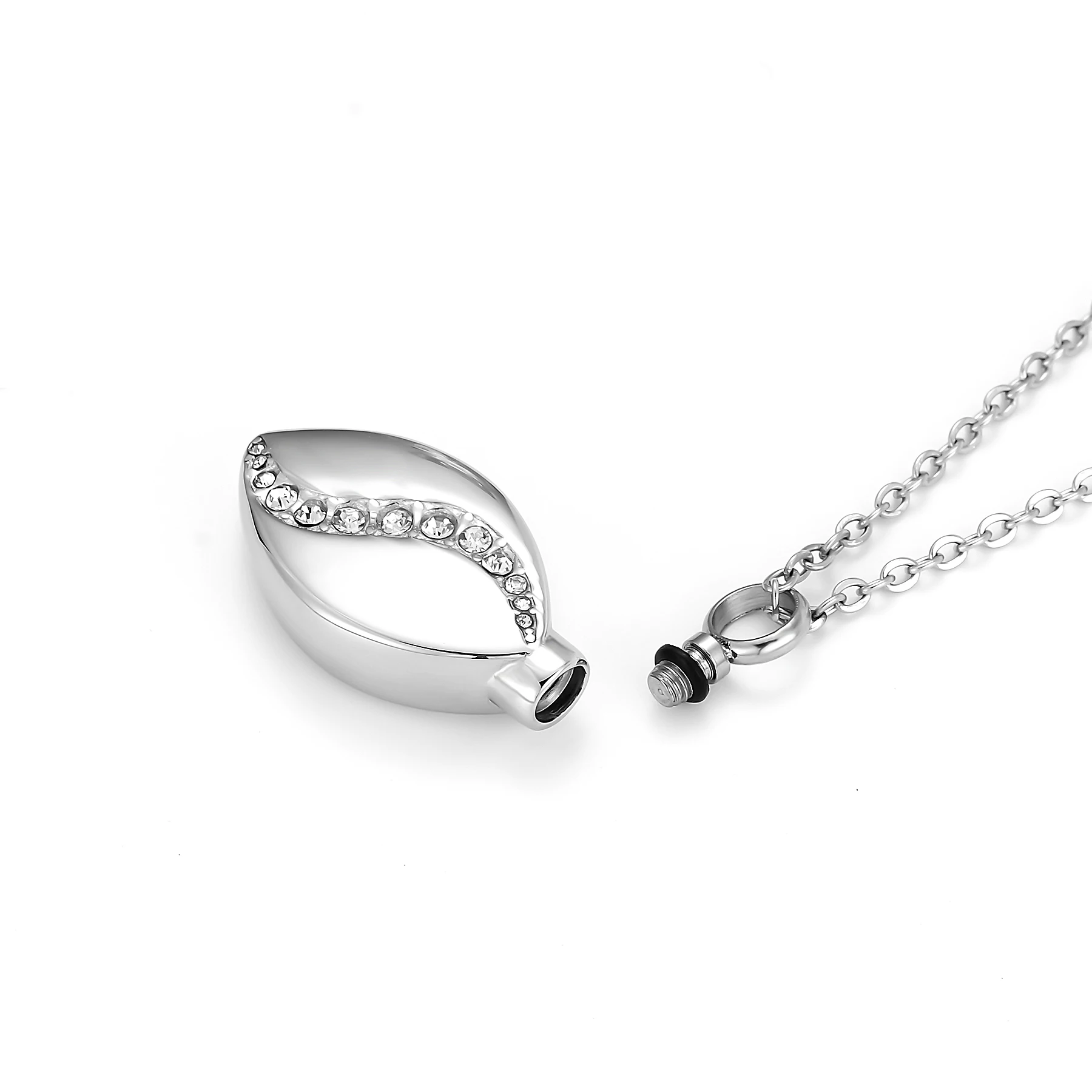 Dropshipping Trendy Stainless Steel Tear Drop Pet Urn Ashes  Necklace Pendant Memorial Ash Keepsake Cremation Jewelry