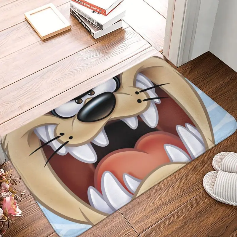 

Cartoon Tasmanian Devil Smile Doormat Anti-Slip Kitchen Bathroom Mat Living Room Floor Door Entrance Carpet Rug
