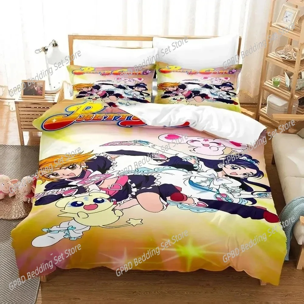 Anime Pretty Cure Bedding Set Single Twin Double Queen King Cal King Size Bed Linen Set
