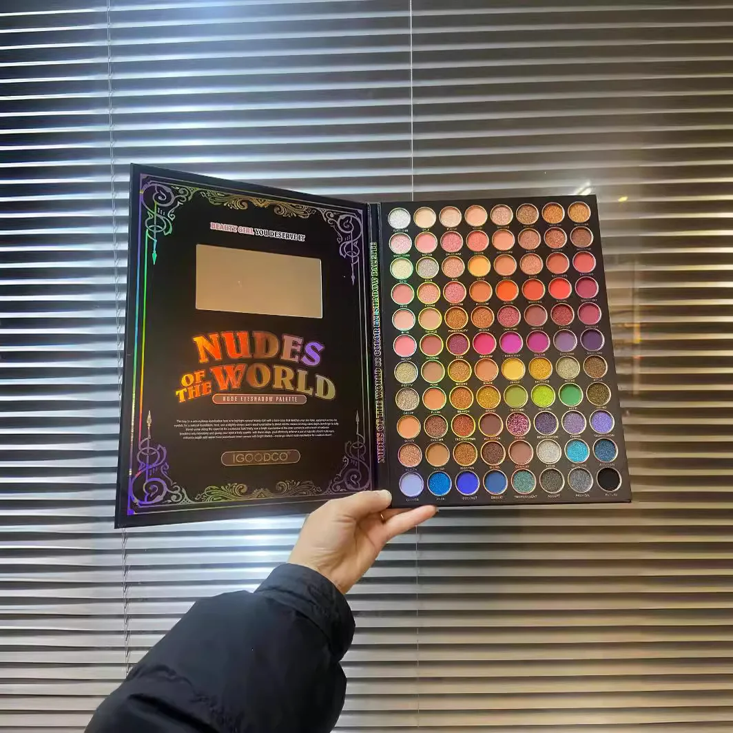 لوحة ظلال عيون لامعة لامعة مكونة من 88 لونًا تدوم طويلاً مقاومة للماء وغير قابلة للتلطخ لوحة مكياج متعددة الوظائف بيرليسسينت