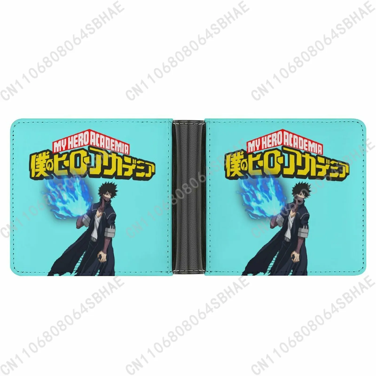 

My Hero Academia Dabi Trendy Leather Wallet Teenage Girls Boys Personalized Slim Credit Card Holder Small Purse School Daily Use