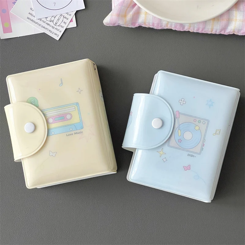 Music Player Square Card Case PVC Stargazer Small Card Organiser Book Card Book ID Bag Kpop Idol Photo Loose-leaf Binder