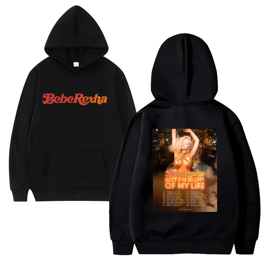 

BebeRexha Tour 2023 Men Women hoodie Oversized streetwear fashion Hoody Long sleeve Unisex Best Fun Night Hooded Sweatshirt