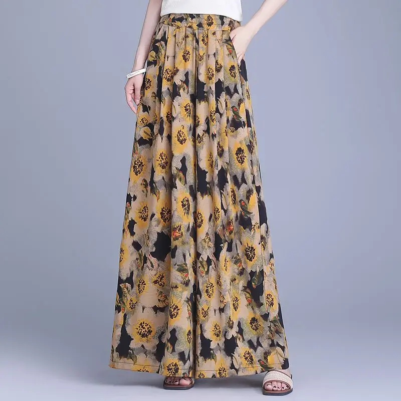 Pantalon de plage fluide pour femmes, grande taille, élastique Xxl, tout moyen Y2k, Streetwear, confortable, extensible, nouveau en G