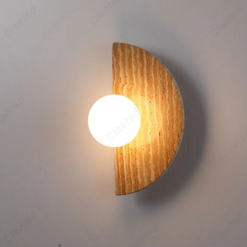 

European Cream Wind Yellow Cave Stone Lamp Living Room Corridor Bedroom Bedside Atmosphere Decorative Lighting Lamps