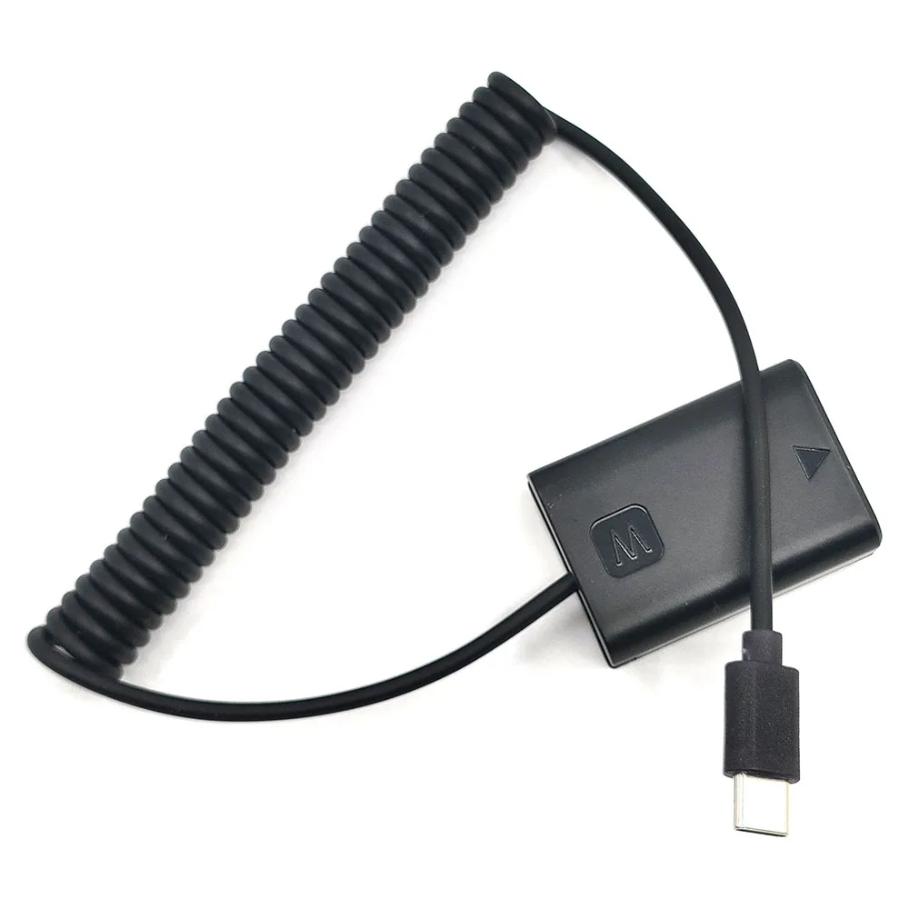 Cable adaptador USB tipo C AC-PW20 NP-FW50 batería simulada para Sony NEX-5R NEX6 A3500 A7000 DSCRX10 ZV-E10 NEXC3 SLT-A33 A5100 A7SII
