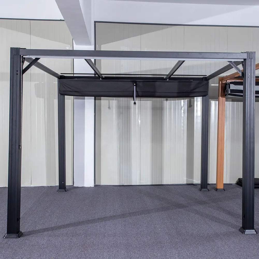 Hot Selling Custom Aluminum Frame Waterproof Pavilions Garden Pergola Outdoor with Canopy