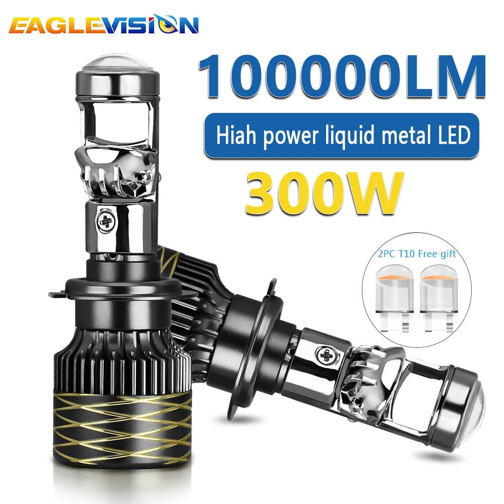 EAGLEVISION Bi Projector Headlight Automotive Turbo Min Mile Lighthouse 12v 24v 9005 9006 9012 H1 H4 H7 H11 12V 24V  Car Lamps