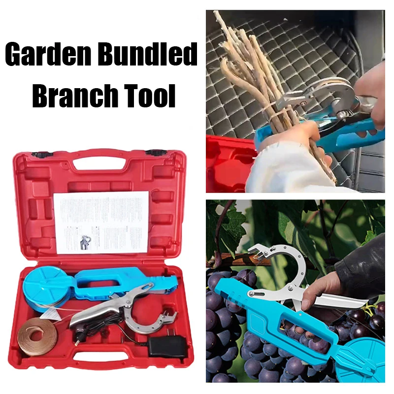 Garden Plant Tying Tapetool Branch Binding Wireless electric Tying Machine Packing Vegetable Stem Strapping Pruning Tool Set