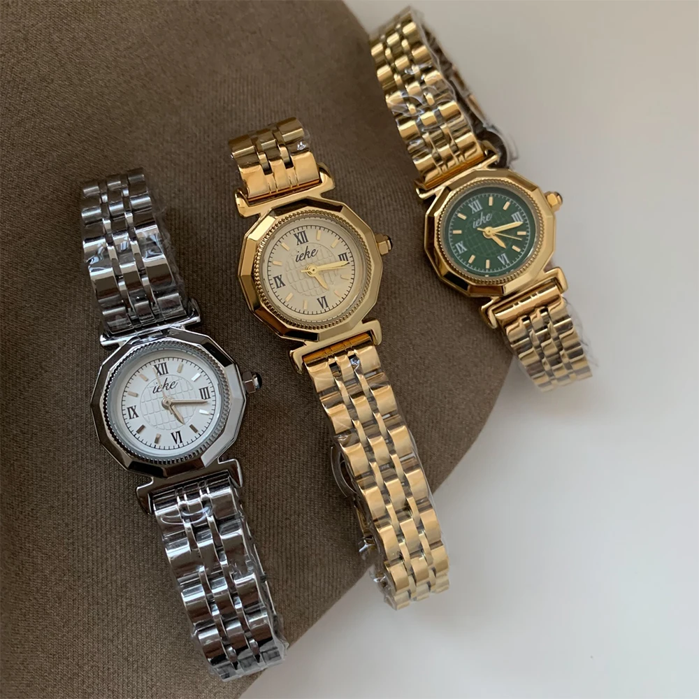 Fashion Temperament Minimalism niche Steel strip small gold Watch For women\'s girl Student gift Women\'s accessories