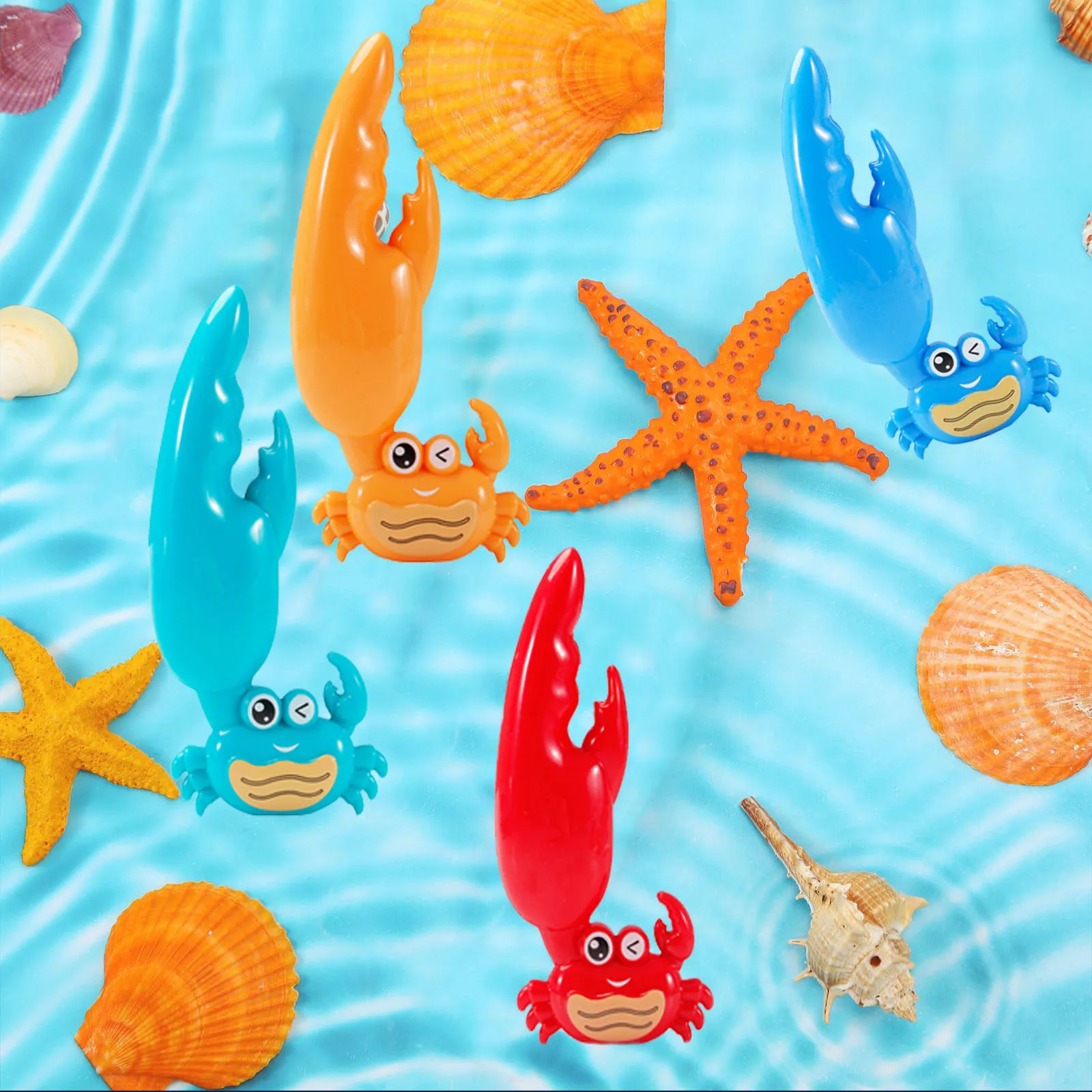 4 Pieces Crab Dive Toys Bath Toys Colorful Pool Toys Swim Pool  Kit Games for Toddlers Boys Girls Teens Adults