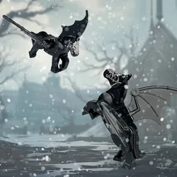 MOC 2pcs MOC White Black Fly Horse Pegasus Animal Minifigurine Accessories Building Blocks Kit Bricks Sets Arms Model Kids Toys