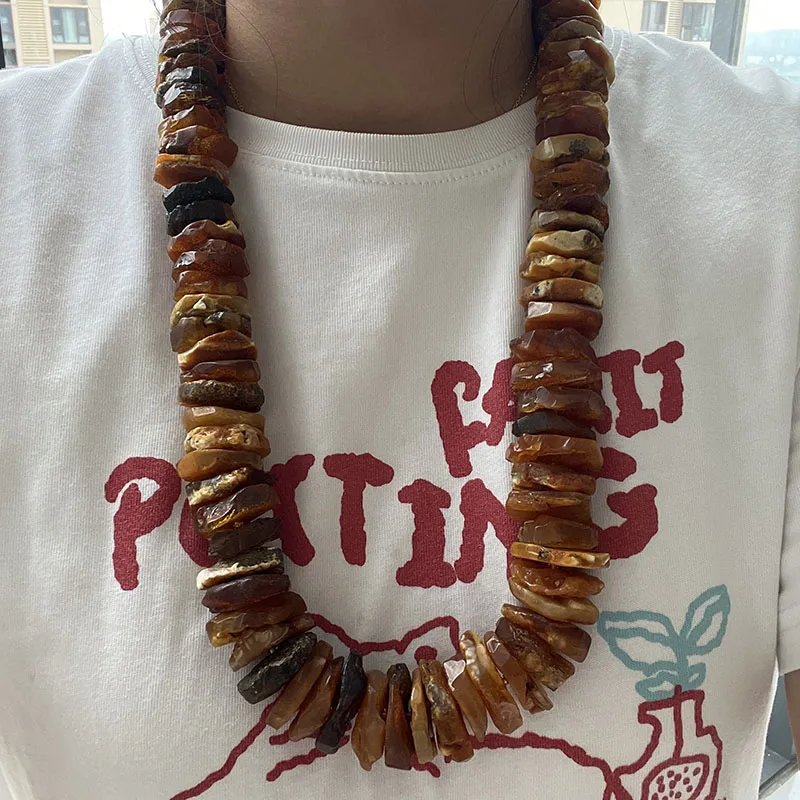 Yoowei Halskette aus 100 % Naturbernstein als Geschenk, europäische baltische Original-Medizinperlen, wunderschöner, einzigartiger Heilschmuck-Lieferant – Detail 4