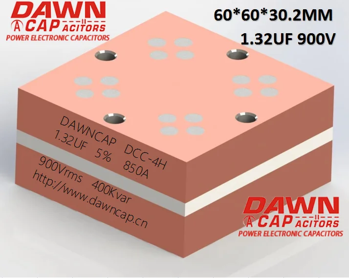 

DAWNCAP DCC-4H 1.32UF 900V 850A 400KVAR Water cooled large current Big Current Resonant Capacitor