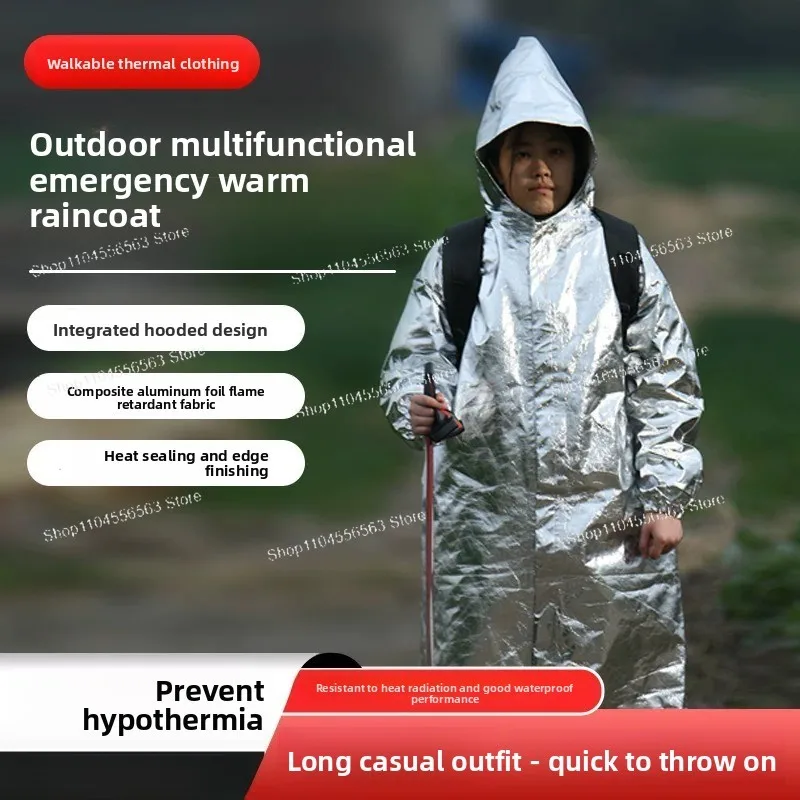 Thermal insulation blanket, waterproof thermal, raincoat, first aid blanket, anti-loss temperature and windproof, wild shelter