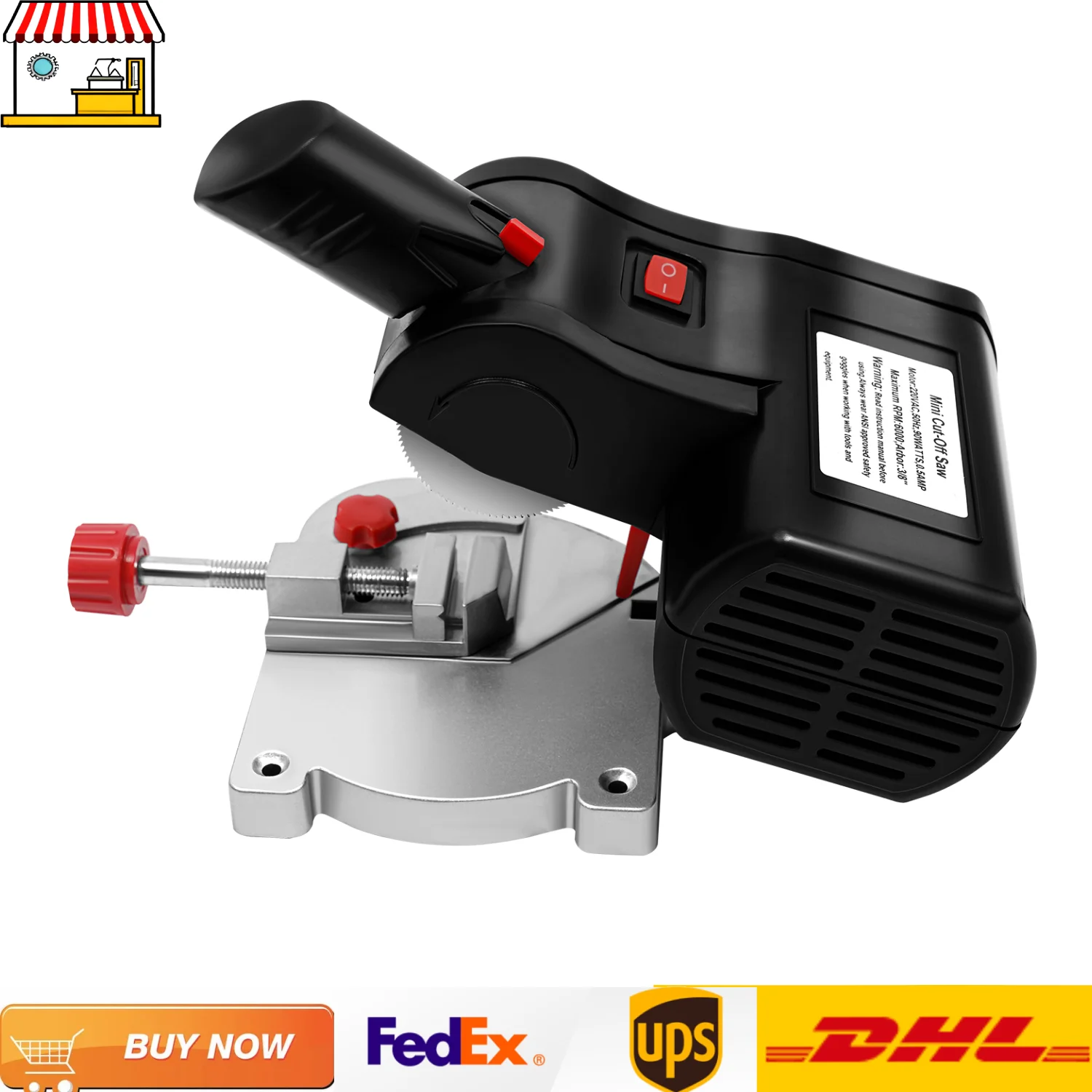

Tabletop Power Jig Saw| 6000RPM Electric Miter Saw| 0-45 Degree Adjustable Metal Glass Iron Aluminum Profile Cutter