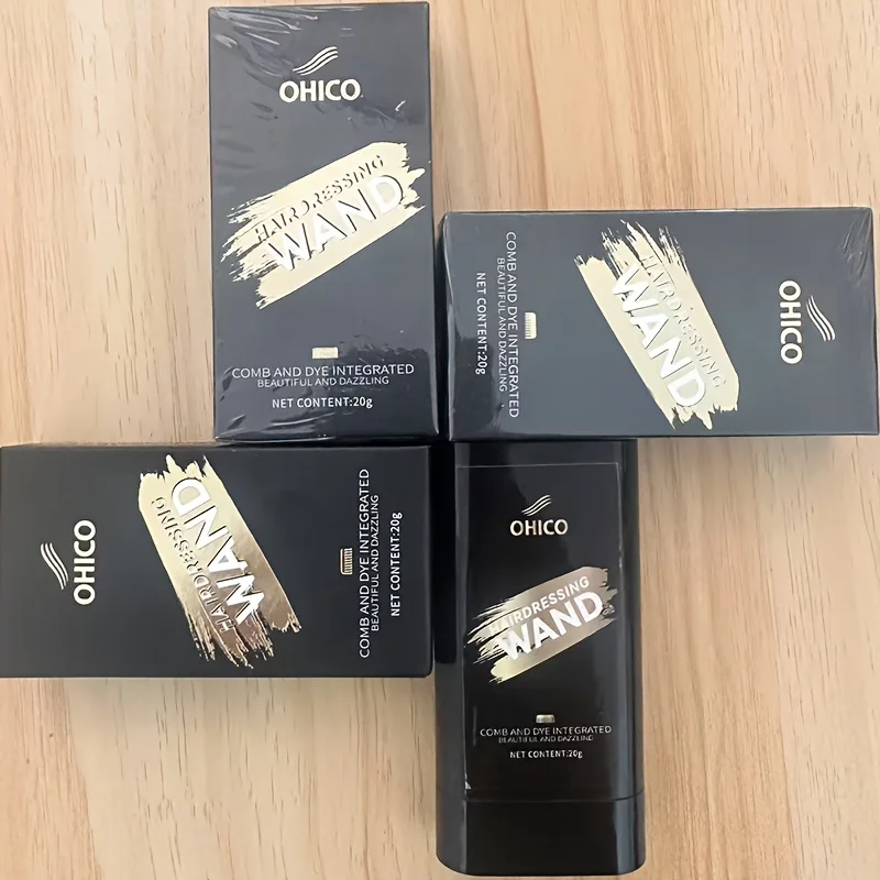 Disposable Hair Dye Cream, Healthy and Eco-Friendly, Waterproof, Sweat-Proof, Long-Lasting Color, Contains Plant-Based Squalane, Easy to Clean, Rotating Design, Portable Pocket Size, Temporary Gray Hair Cover-Up Tool