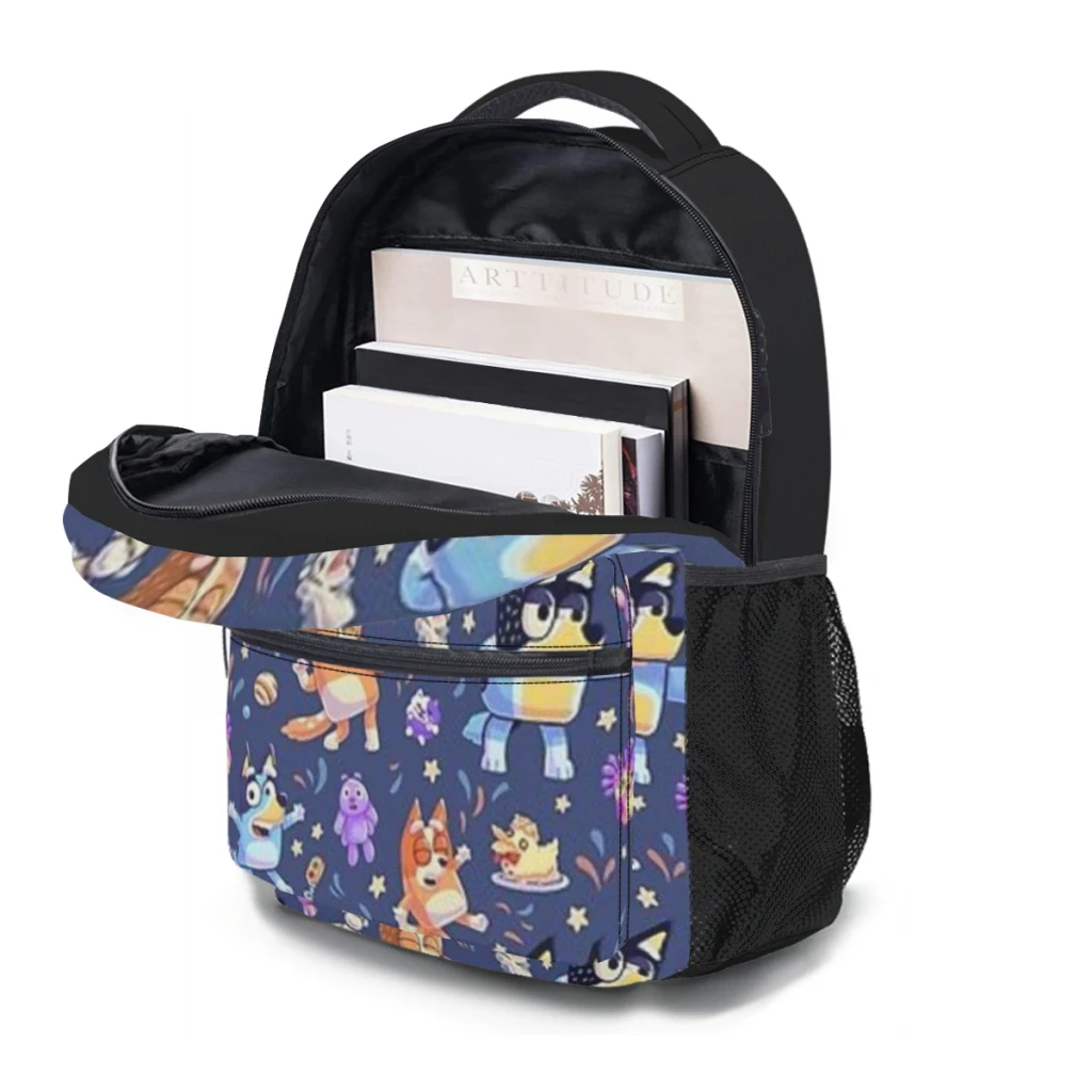 Modo de dança bingo bandido chilli heeler nova moda menino alta capacidade à prova dwaterproof água faculdade mochila meninas portátil sacos escolares 17 polegada