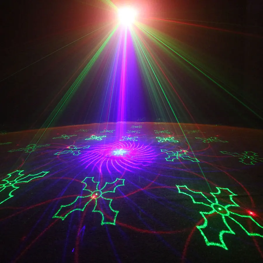 ESHINY RGB Laser 96 Patterns Projector DJ Disco Light Party 4 Lens LED Home Bar Dance KTV Room Stage Effect Lamp USB B223N6