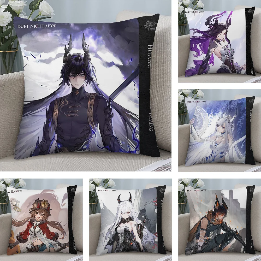 D-Duet N-Night A-Abyss Pillow Case Short Plush Pillow Covers Sofa Decorative Gift Home Double-sided Printing Cushion Cover