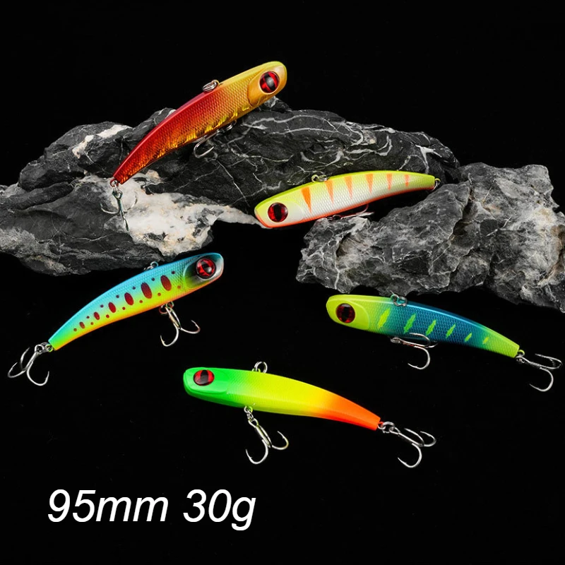 Sinking Vibration VIB Hard Lure With Treble Hooks Artificial Fishing Bait For Pike Bass Ice Fishing Universal Predator Fish
