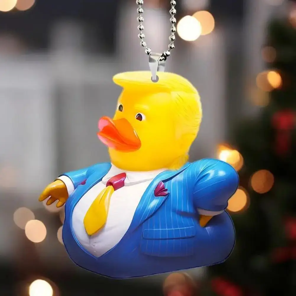 Trump Pendant Ornament Trump Cartoon Acrylic Ornaments for Christmas Tree Home Decor Set of 2 Funny Trump Pendants for Office