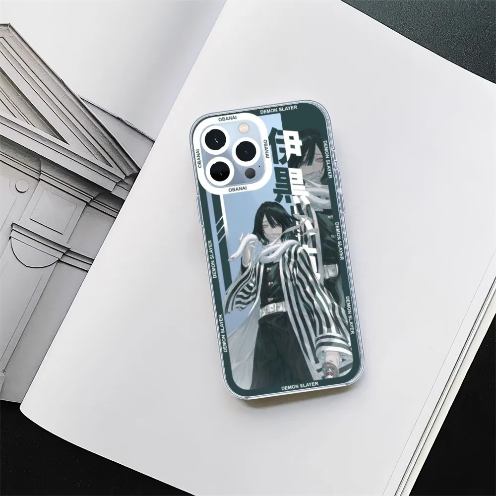 Anime Demon Slayer Muichiro Tokito Phone Case For iPhone 11 12 Mini 13 14 15 Pro Max Transparent Shell