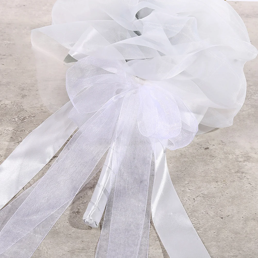 

Lace Pearl Bridal Bouquet Rhinestone Wedding Decor Artificial Flower Bride Holding DIY Valentine Party Accessories