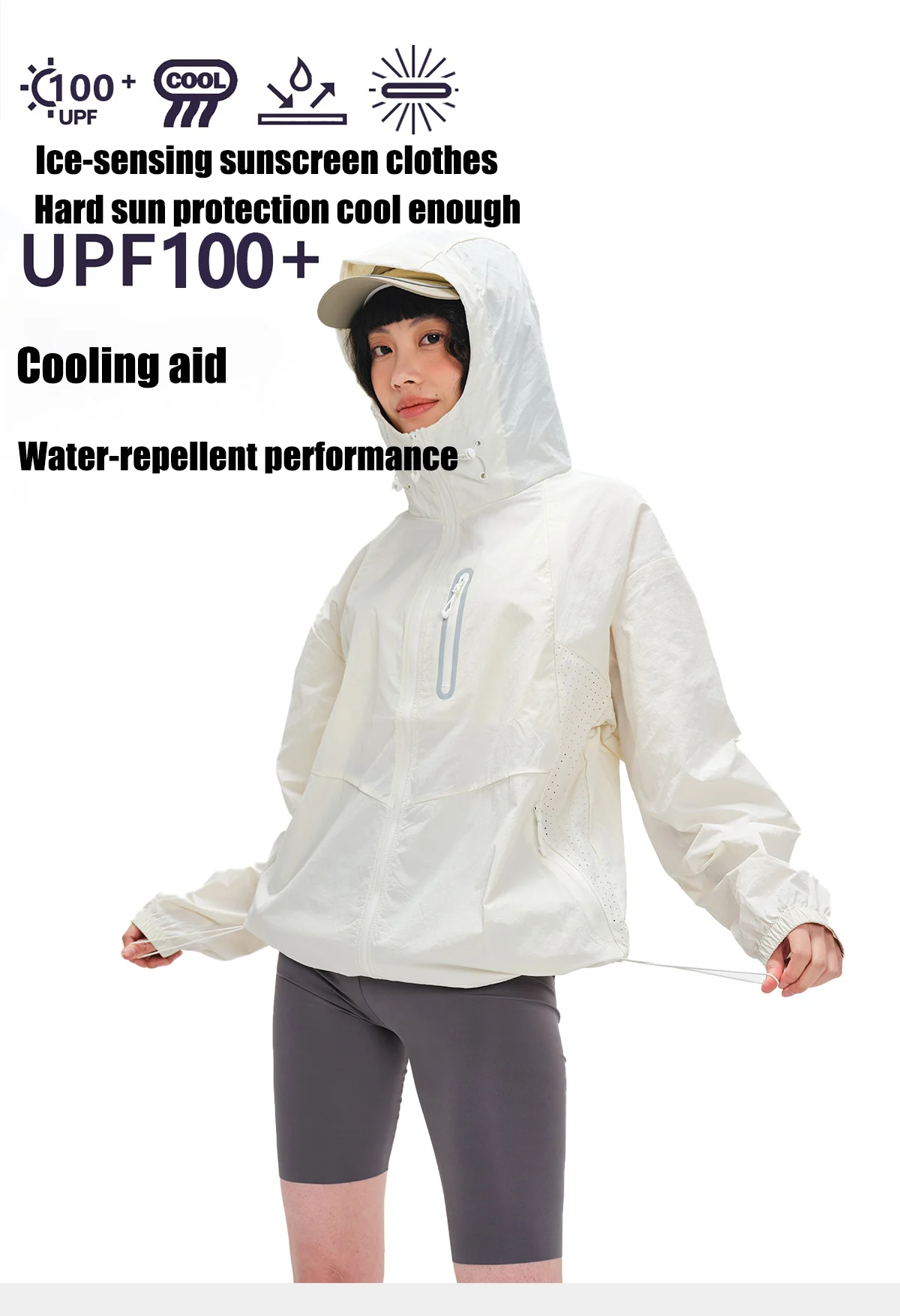 Summer Men Jacket Underarm Mesh Breathable Coat UPF 100+UV Skin Protective Jacket Women Reflective Strips Hiking Camping Jacket