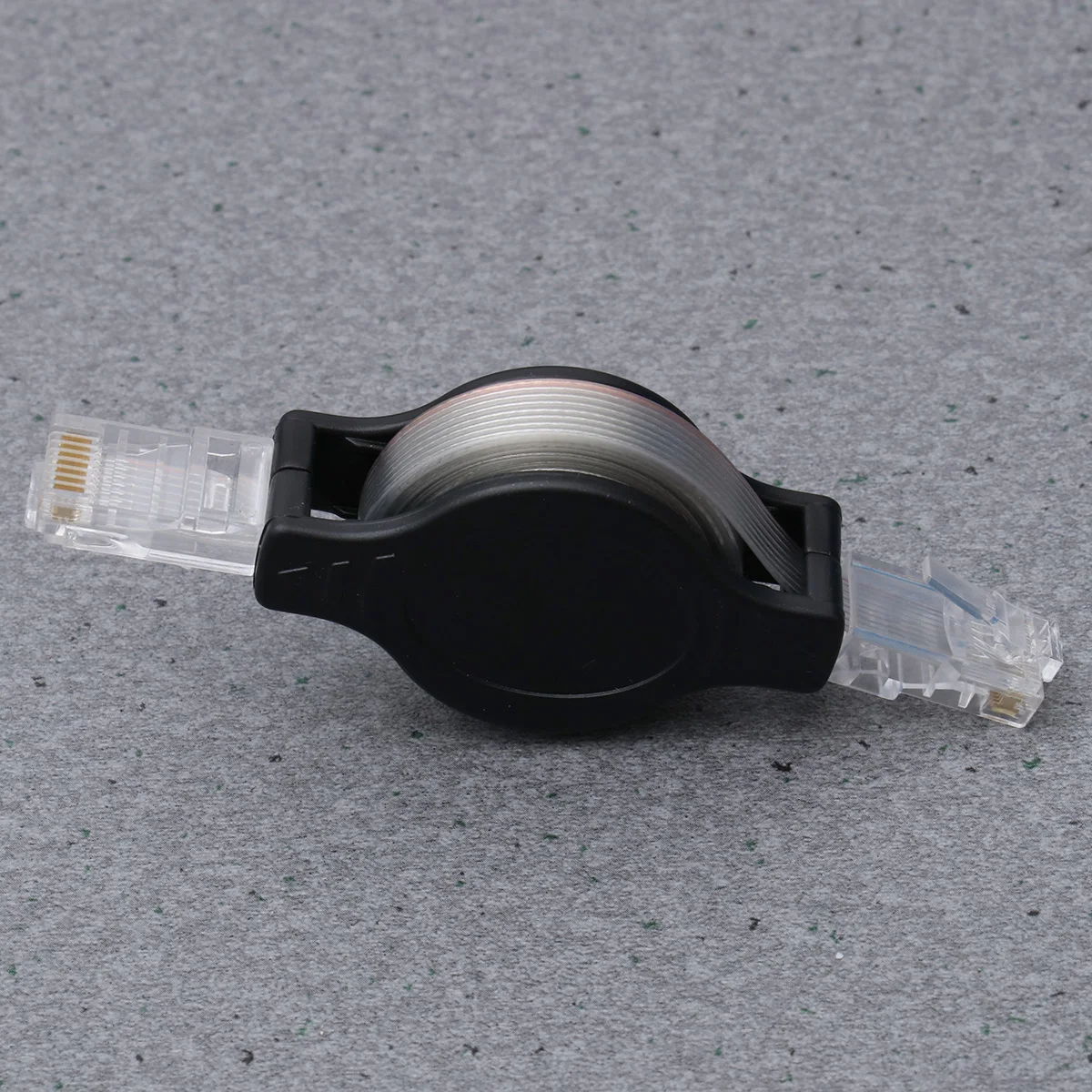

1.5M Retractable Ethernet Black Mini Network Lightweight Portable Durable Easy Use Travel Home .5M Cable Mini Network