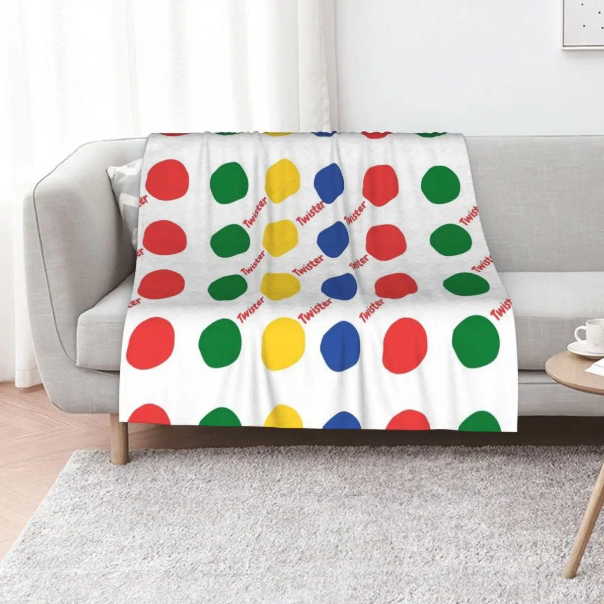 Twister pattern Throw Blanket Retros Moving Tourist sofa bed Cute Plaid Fashion Sofas Blankets