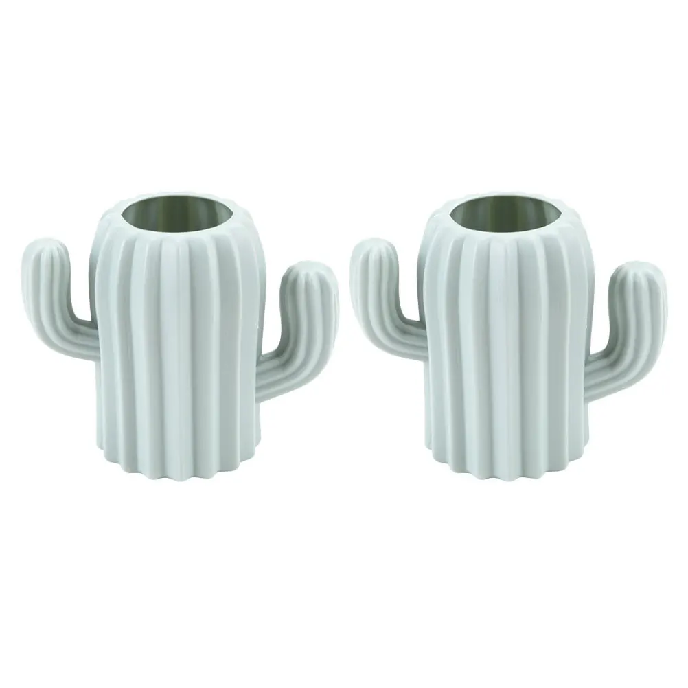 

2Pcs Pen Holder for Desk Makeup Tools Containers Cactus Shaped Pen Holders Storage Tools for Office School Home Use