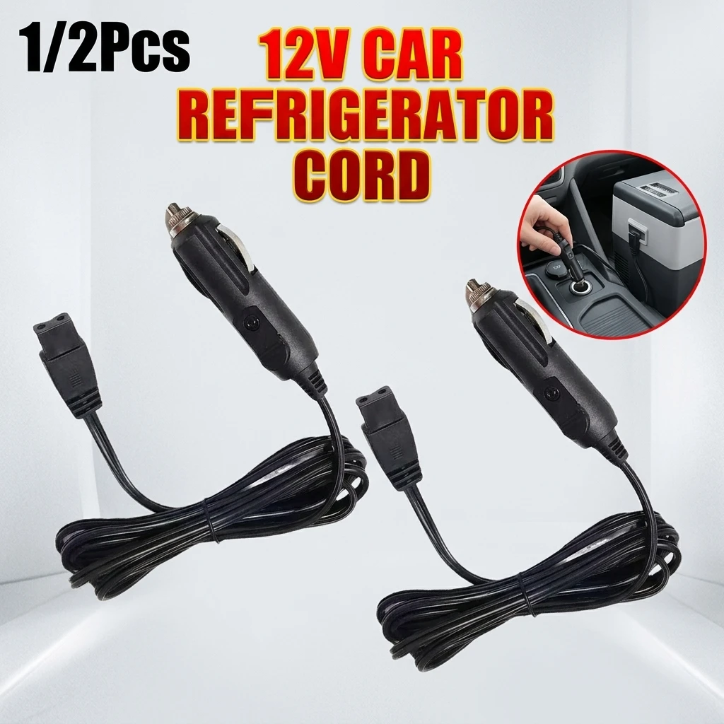 1/2Pcs Portable Power Wire Extension Cord Auto Universal 2 Pin Connection Car Fridge Cable Cigarette lighter Plug