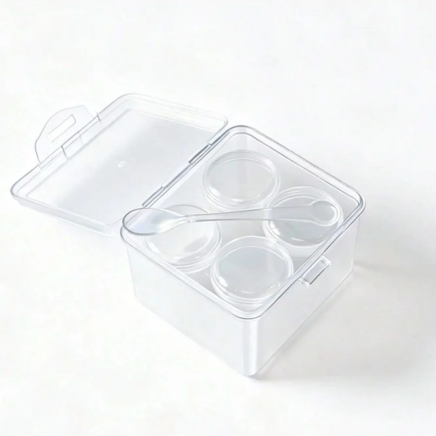 4 milk powder dispensers of 50ML each - baby portable sealed and preserved storage containers in small bottles for outdoor use