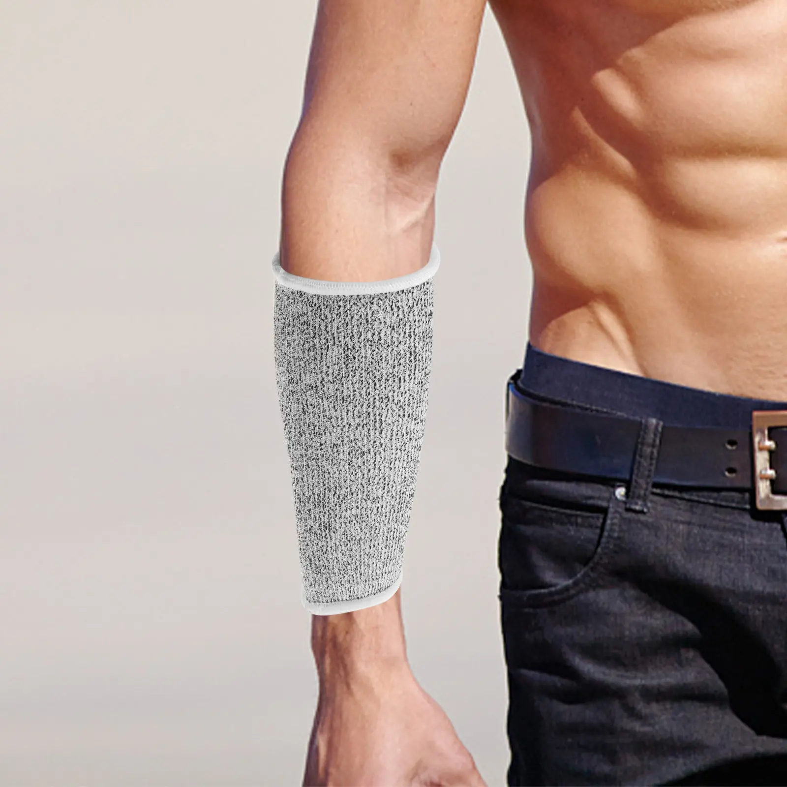 

2Pairs Anti-Cut Arm Sleeves Slash Resistant Scrapes Resistant Comfortable Elastic Forearm Protection Sleeve for Industrial