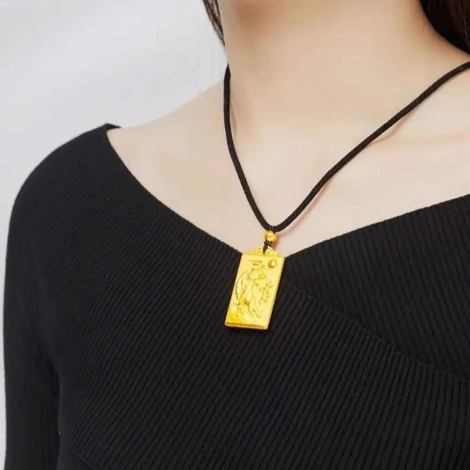 AU999 24K Pure Gold Tiger Brand Pendant: A Versatile Accessory for Men and Women