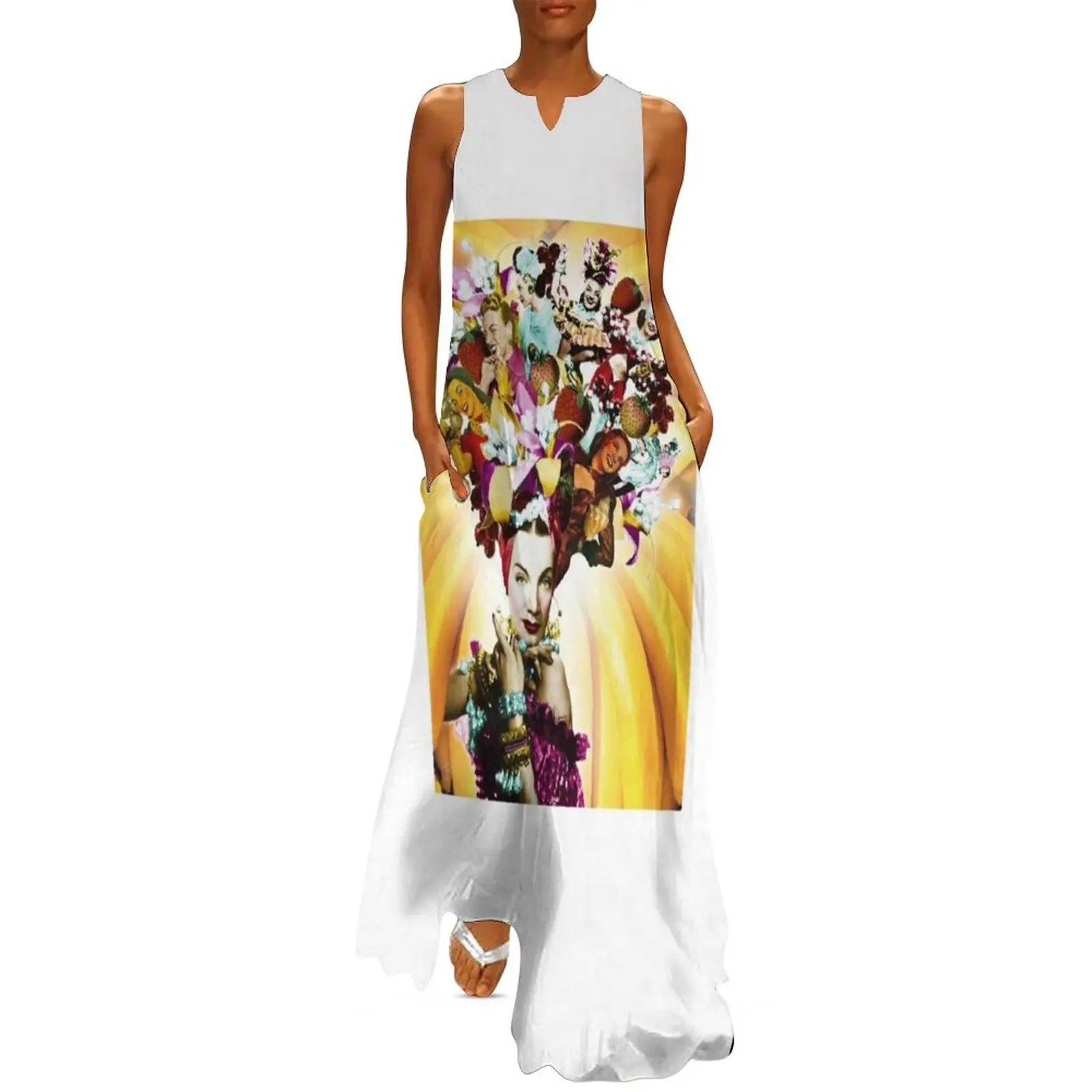 

Carmen Miranda Portrait Collage Long Dress summer clothes for women dresses for woman Women dresses summer Woman fashion