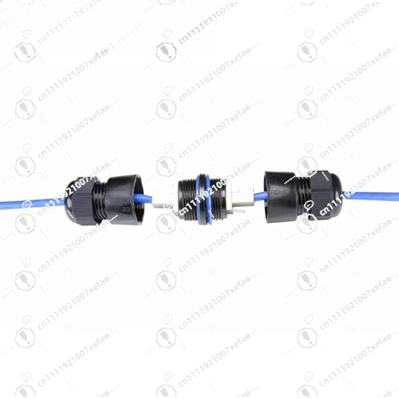 Pass-through connector Ethernet CAT6 outdoor shielded waterproof coupler RJ45 waterproof connector
