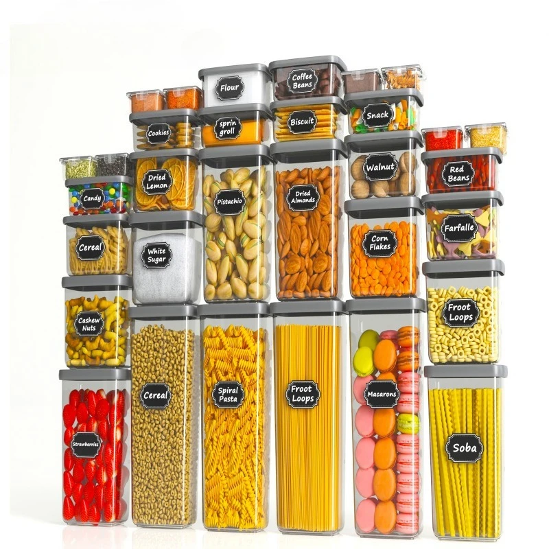 Airtight Plastic Food Storage Containers Stackable Set