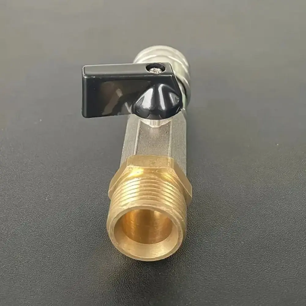 Water Flow Control High Pressure Washer Ball Valve 1/4 Inch Brass Material Hose Switch On/Off Switch Threaded Ports