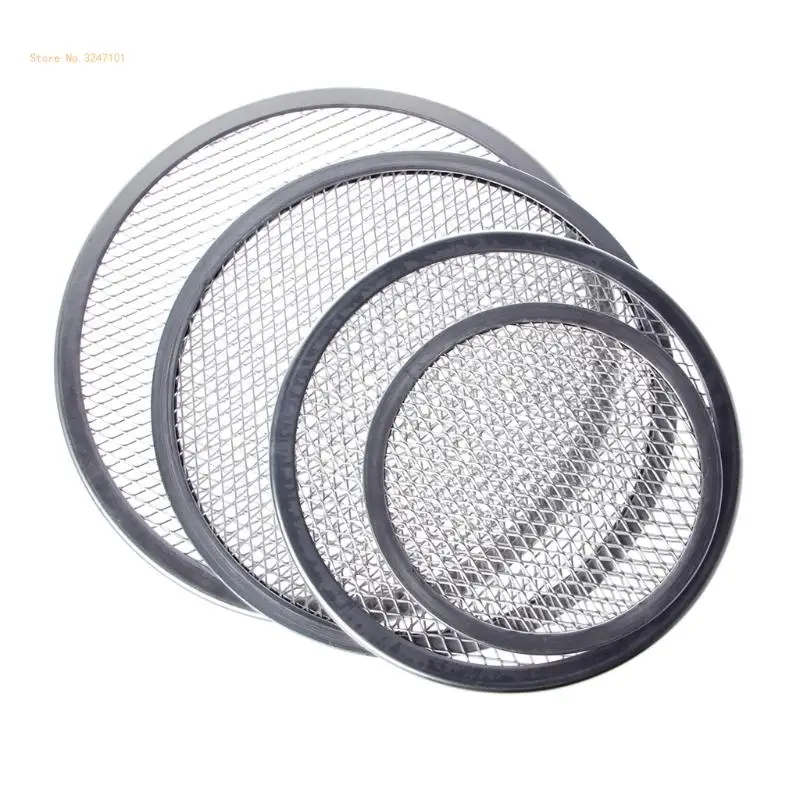 Aluminum Mesh Grill Pizza Screen Round Baking Tray Net Ovens Dropship