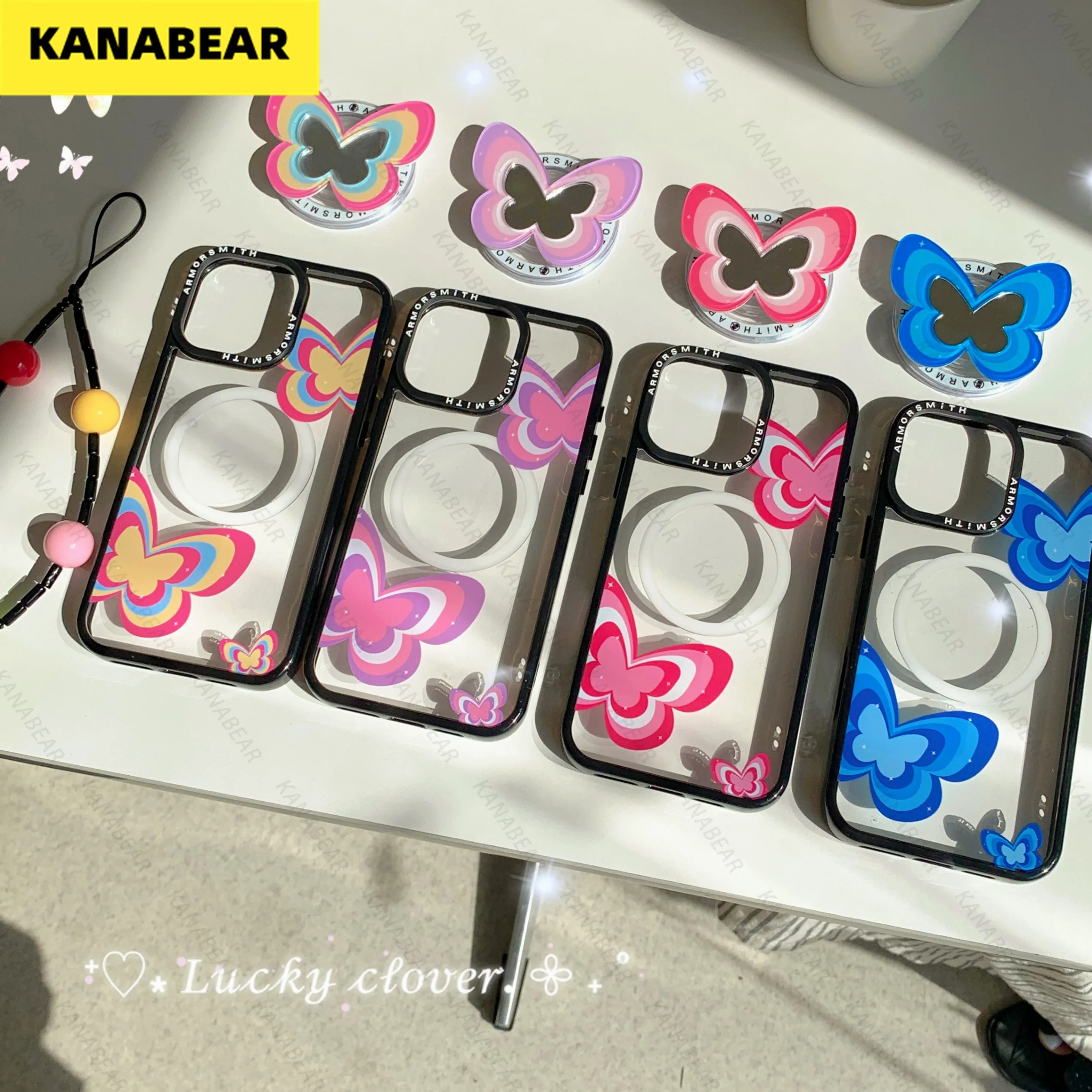 

Colorful Butterfly Mirror Phone Case Popular on IG for Apple iPhone 17/16/15 Pro Max - Drop-Resistant & Durable