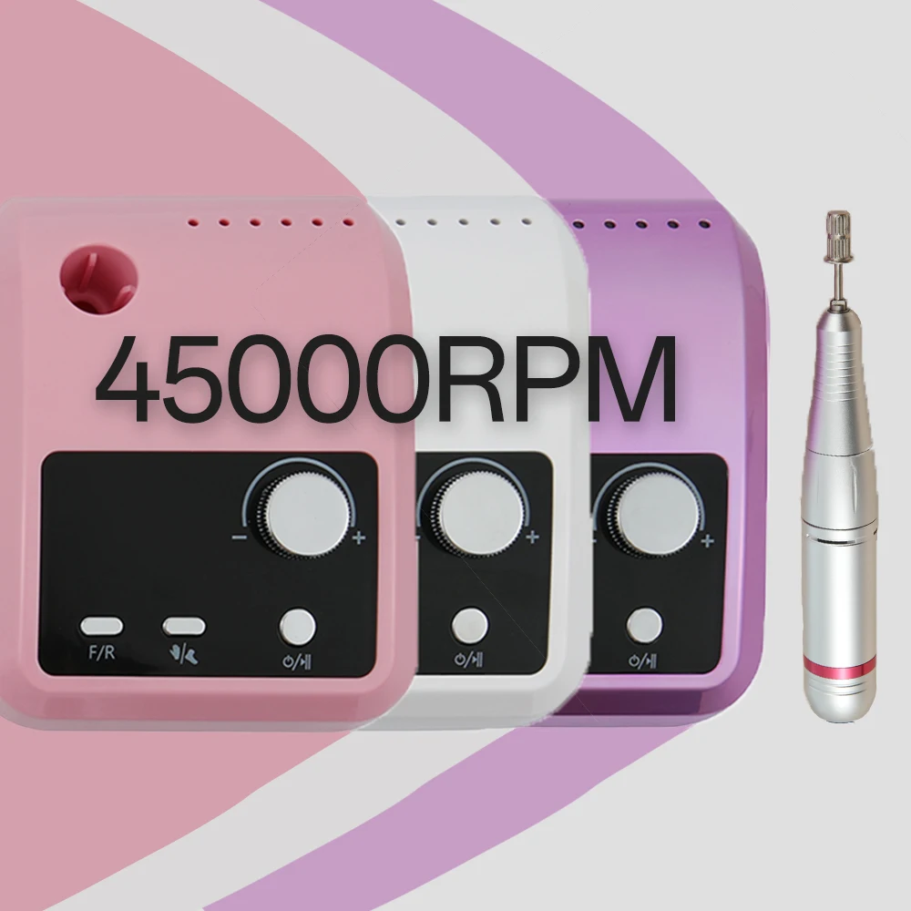 45000 rpm elétrica máquina de broca do prego para unhas arquivo elétrico hd display metal manicure caneta profissional torno lixadeira