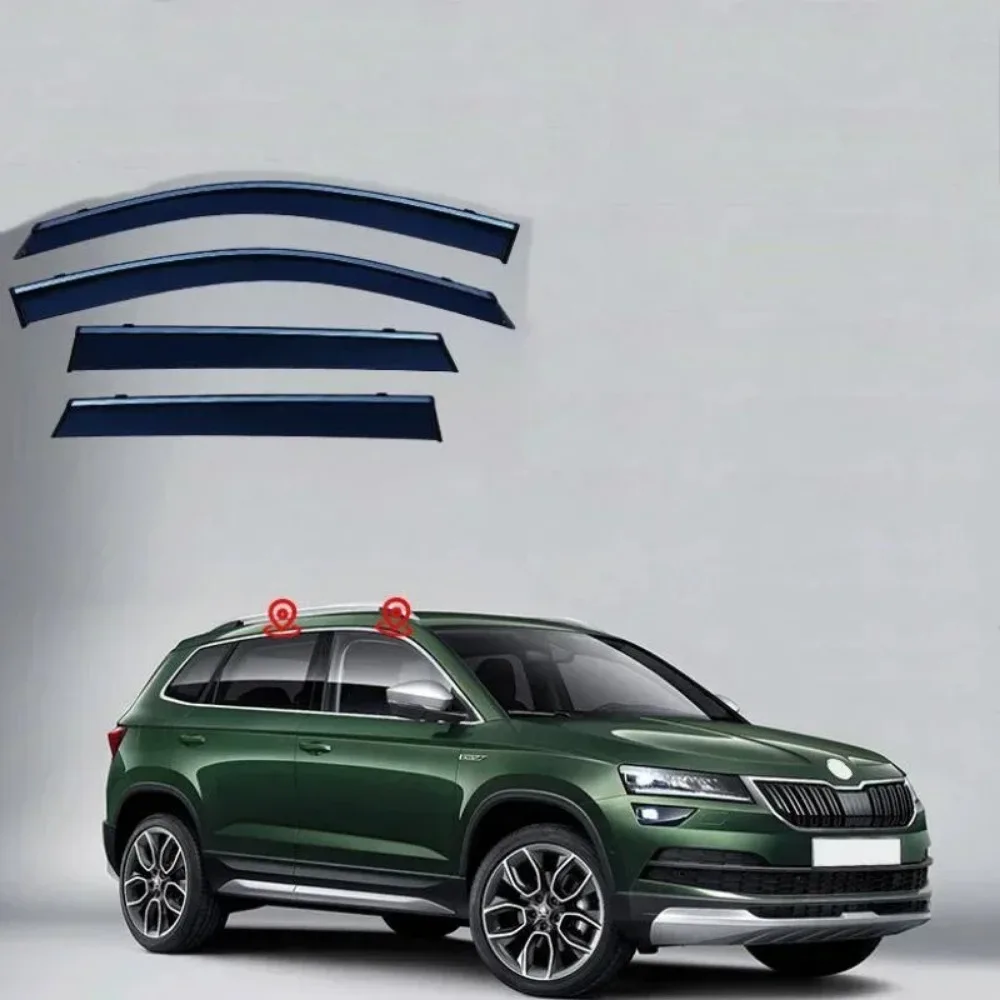 Window Visor Rain Exterior Part Body Kit Accessories For Skoda Karoq Long Wheelbase Edition 2017 2018 2019 2020 - 2023