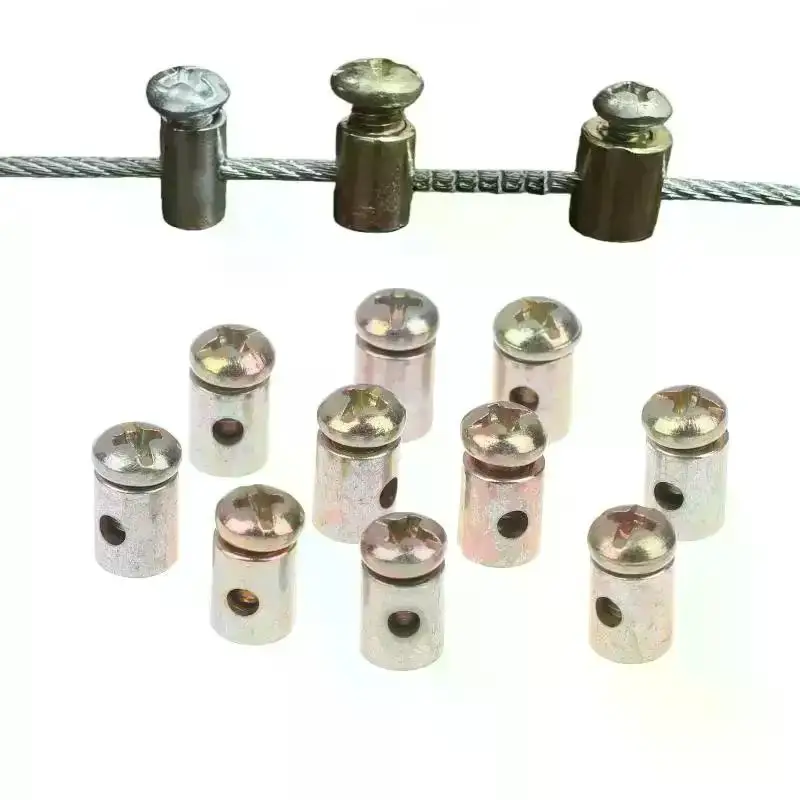 

[CR2] 10 штук: Металлические зажимы-фиксаторы для троса газа электросамокатов, велосипедов, квадроциклов, мотоциклов, регуляторы троса, металлические пряжки