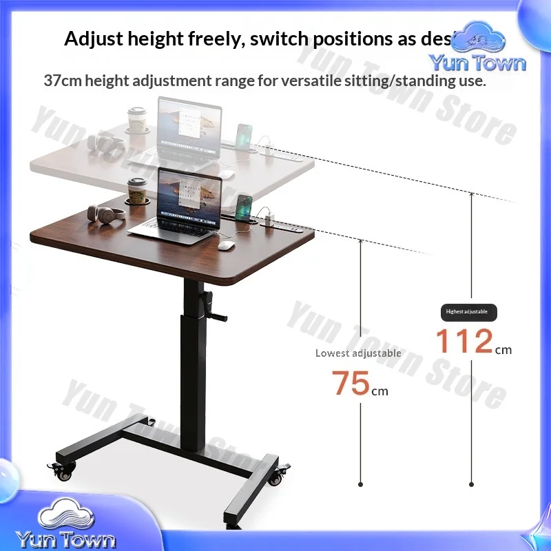 Mobile Height Adjustable Bedside Tables Office Study Desks Home Laptop Desks Standing Workstations Podiums for All Devices