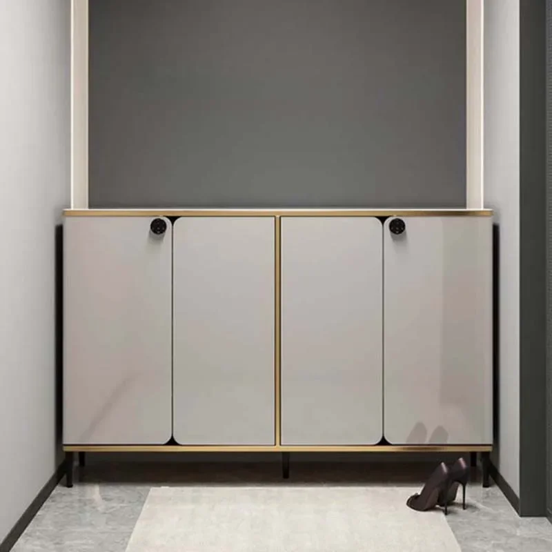 

Lock Organizer Shoe Cabinet Entrance Minimalist Nordic Space Saving Shoe Rack Designer Modern Armario De Zapatos Home Furniture